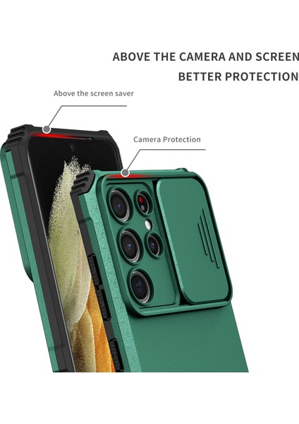 Samsung Galaxy S21 Ultra 5g Kayar Kamera Kapaklı Sağlam Standı Telefon Kılıfı (Yurt Dışından) indirimleri