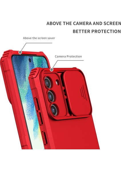 Samsung Galaxy S22 5g Kayar Kamera Kapaklı Sağlam Standı Telefon Kılıfı (Yurt Dışından)