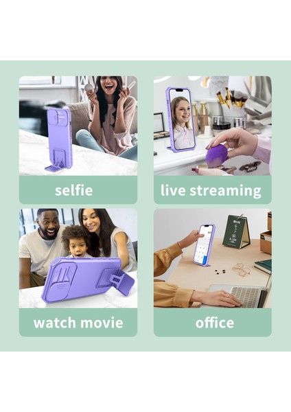 iPhone 11 Pro Kayar Kamera Kapaklı Sağlam Standı Telefon Kılıfı (Yurt Dışından) modelleri