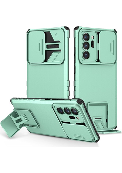 Samsung Galaxy Note 20 Kayar Kamera Kapaklı Sağlam Standı Telefon Kılıfı (Yurt Dışından)