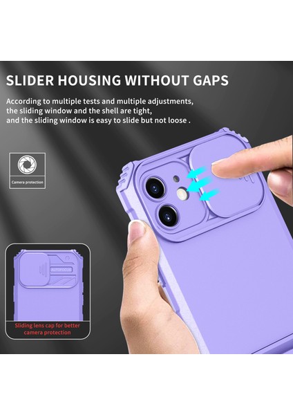 iPhone 12 Kayar Kamera Kapaklı Sağlam Standı Telefon Kılıfı (Yurt Dışından) fırsatları