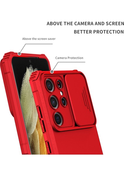 Samsung Galaxy S21 Ultra 5g Kayar Kamera Kapaklı Sağlam Standı Telefon Kılıfı (Yurt Dışından) indirimleri