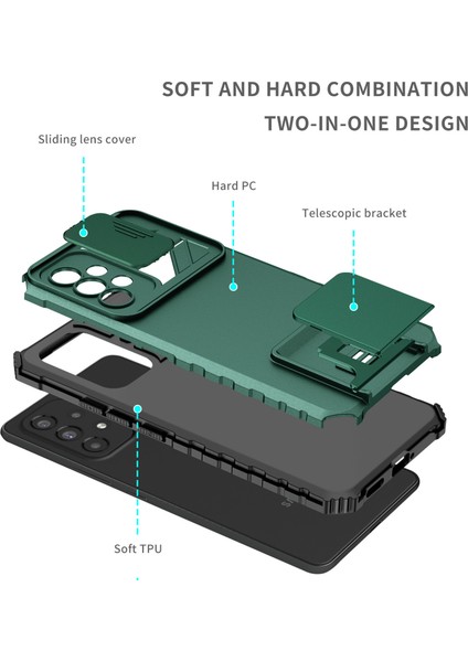 Samsung Galaxy A73 5g Kayar Kamera Kapaklı Sağlam Standı Telefon Kılıfı (Yurt Dışından) fırsatları
