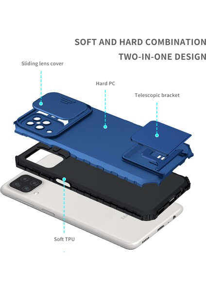 Samsung Galaxy A42 5g Kayar Kamera Kapaklı Sağlam Standı Telefon Kılıfı (Yurt Dışından) fırsatları