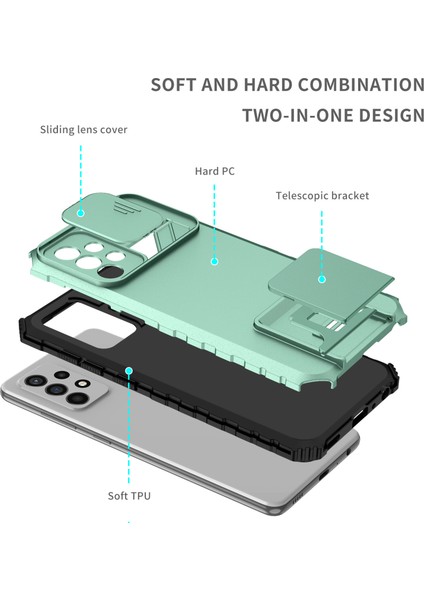 Samsung Galaxy A52S 5g / A52 5g / A52 4g Kayar Kamera Kapaklı Sağlam Standı Telefon Kılıfı (Yurt Dışından)