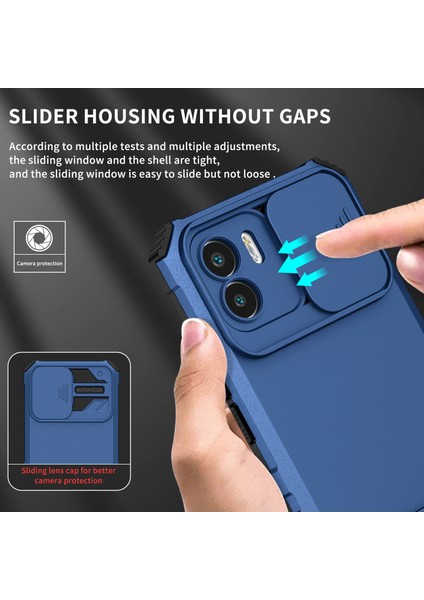 Xiaomi Redmi A1 Kayar Kamera Kapaklı Sağlam Standı Telefon Kılıfı (Yurt Dışından) fırsatları