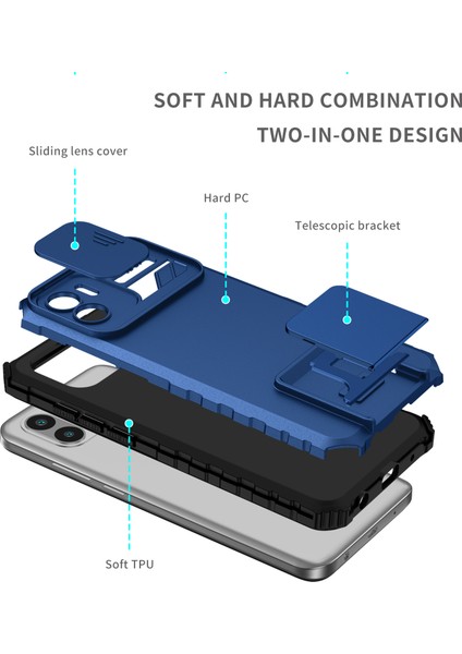 Xiaomi Redmi A1 Kayar Kamera Kapaklı Sağlam Standı Telefon Kılıfı (Yurt Dışından) indirimleri