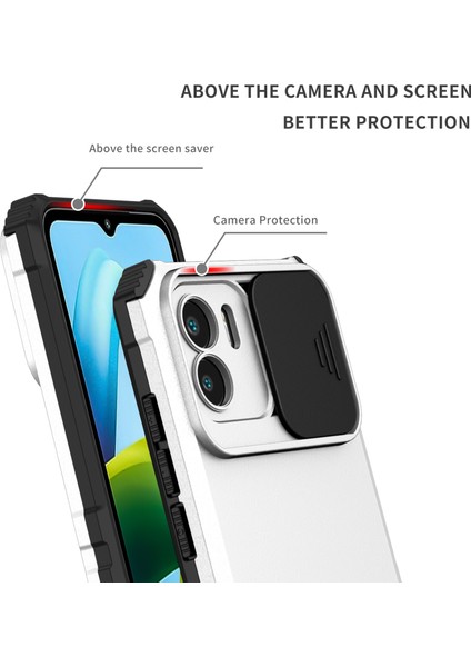 Xiaomi Redmi A1 Kayar Kamera Kapaklı Sağlam Standı Telefon Kılıfı (Yurt Dışından) modelleri