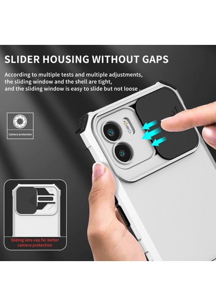 Xiaomi Redmi A1 Kayar Kamera Kapaklı Sağlam Standı Telefon Kılıfı (Yurt Dışından) fırsatları