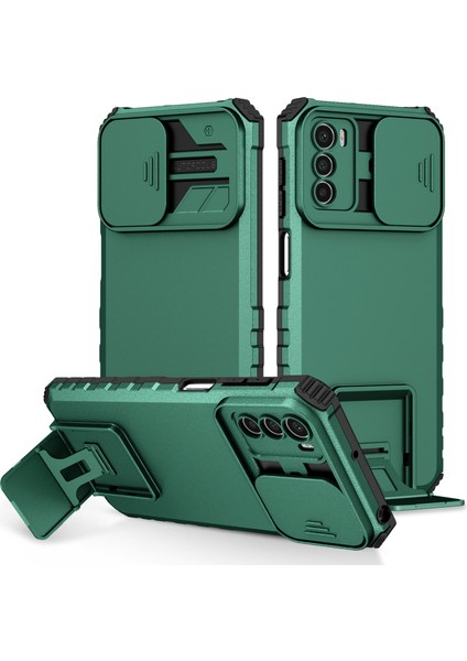 Motorola Moto G42 Kayar Kamera Kapaklı Sağlam Standı Telefon Kılıfı (Yurt Dışından)