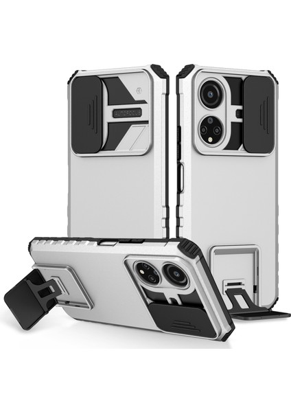 Honor X7 Kayar Kamera Kapaklı Sağlam Standı Telefon Kılıfı (Yurt Dışından)