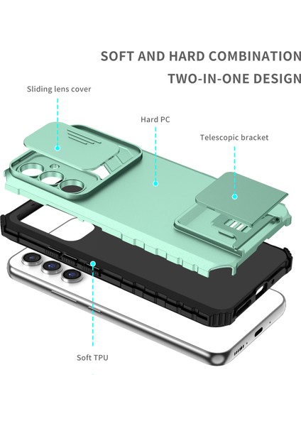 Samsung Galaxy A54 5g Kayar Kamera Kapaklı Sağlam Standı Telefon Kılıfı (Yurt Dışından)