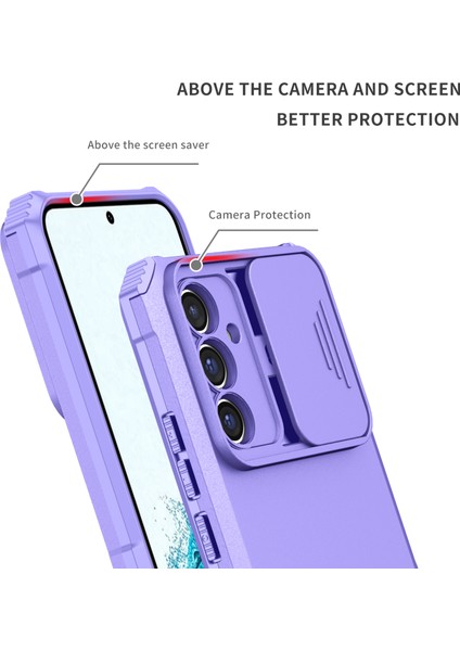 Samsung Galaxy A54 5g Kayar Kamera Kapaklı Sağlam Standı Telefon Kılıfı (Yurt Dışından)