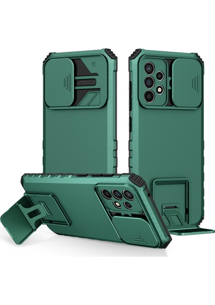 Samsung Galaxy A72 5g / A72 4g Kayar Kamera Kapaklı Sağlam Standı Telefon Kılıfı (Yurt Dışından)