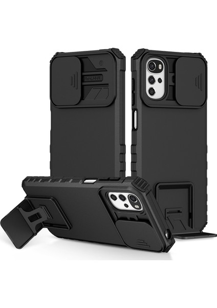 Motorola Moto G22 Kayar Kamera Kapaklı Sağlam Standı Telefon Kılıfı (Yurt Dışından)