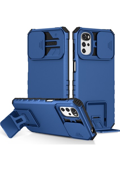 Motorola Moto G22 Kayar Kamera Kapaklı Sağlam Standı Telefon Kılıfı (Yurt Dışından)