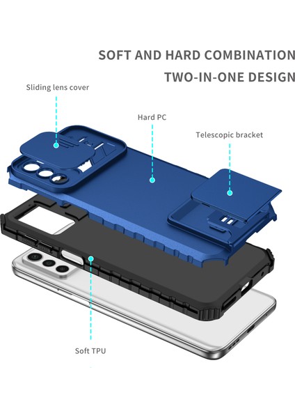 Motorola Moto G42 Kayar Kamera Kapaklı Sağlam Standı Telefon Kılıfı (Yurt Dışından) fırsatları