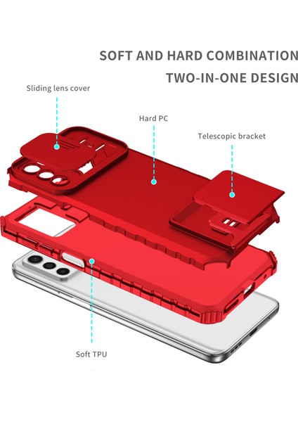 Motorola Moto G42 Kayar Kamera Kapaklı Sağlam Standı Telefon Kılıfı (Yurt Dışından) fırsatları