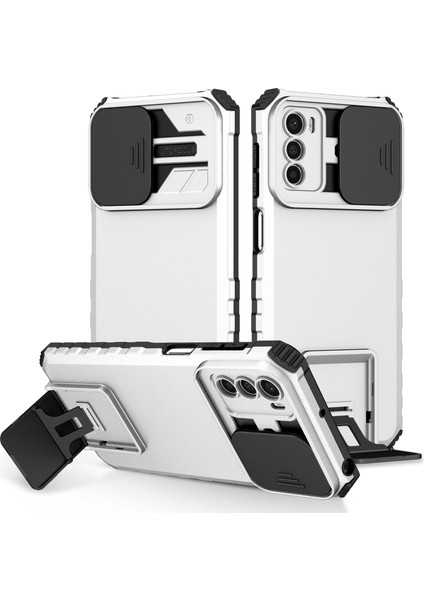 Motorola Moto G42 Kayar Kamera Kapaklı Sağlam Standı Telefon Kılıfı (Yurt Dışından)