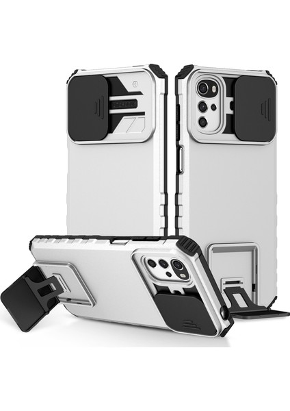 Motorola Moto G22 Kayar Kamera Kapaklı Sağlam Standı Telefon Kılıfı (Yurt Dışından)