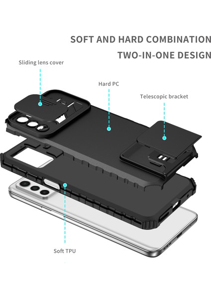 Motorola Moto G42 Kayar Kamera Kapaklı Sağlam Standı Telefon Kılıfı (Yurt Dışından) fırsatları