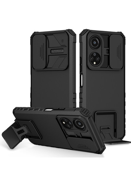 Honor X7 Kayar Kamera Kapaklı Sağlam Standı Telefon Kılıfı (Yurt Dışından)
