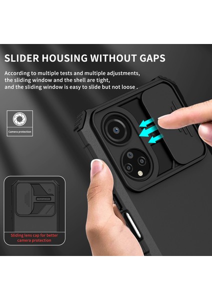 Honor X7 Kayar Kamera Kapaklı Sağlam Standı Telefon Kılıfı (Yurt Dışından) fırsatları