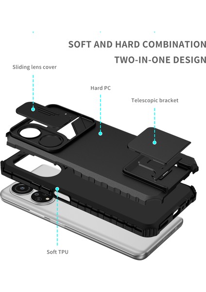 Honor X7 Kayar Kamera Kapaklı Sağlam Standı Telefon Kılıfı (Yurt Dışından) indirimleri