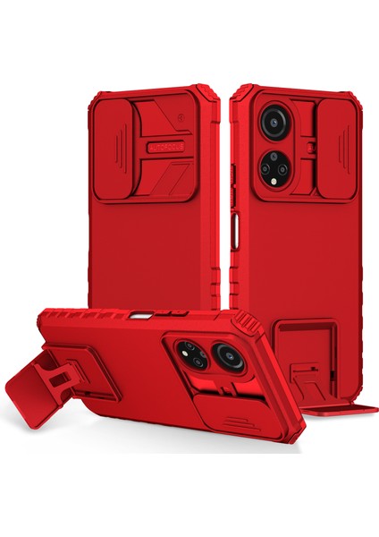 Honor X7 Kayar Kamera Kapaklı Sağlam Standı Telefon Kılıfı (Yurt Dışından)