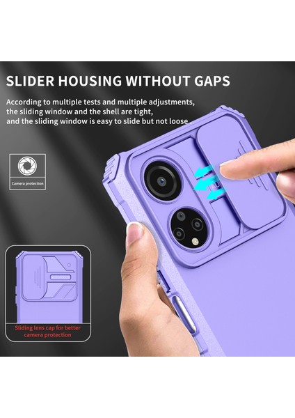 Honor X7 Kayar Kamera Kapaklı Sağlam Standı Telefon Kılıfı (Yurt Dışından) fırsatları