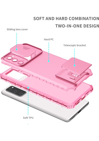 Samsung Galaxy S20 FE/S20 Fe 5G/S20 Fe 2022 Kayar Kamera Kapaklı Sağlam Standı Telefon Kılıfı (Yurt Dışından) modelleri