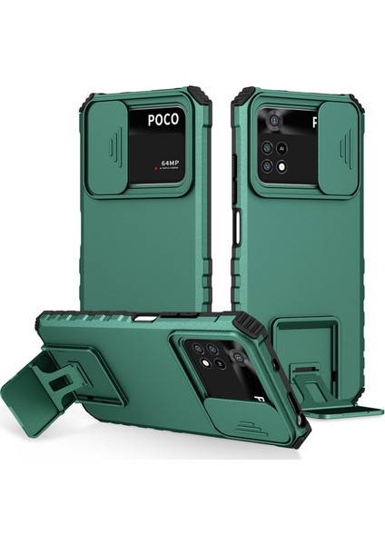Xiaomi Poco M4 Pro 4g Kayar Kamera Kapaklı Sağlam Standı Telefon Kılıfı (Yurt Dışından)