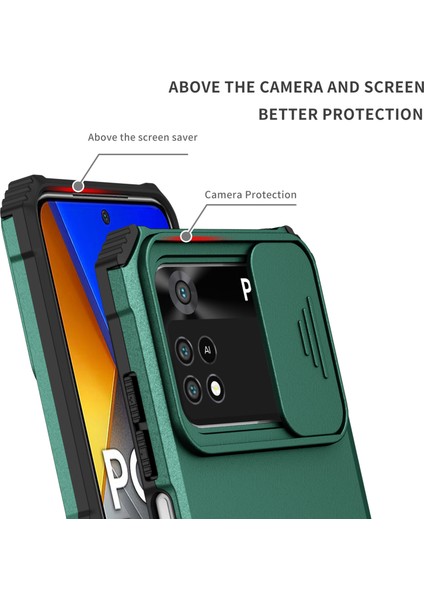 Xiaomi Poco M4 Pro 4g Kayar Kamera Kapaklı Sağlam Standı Telefon Kılıfı (Yurt Dışından) indirimleri