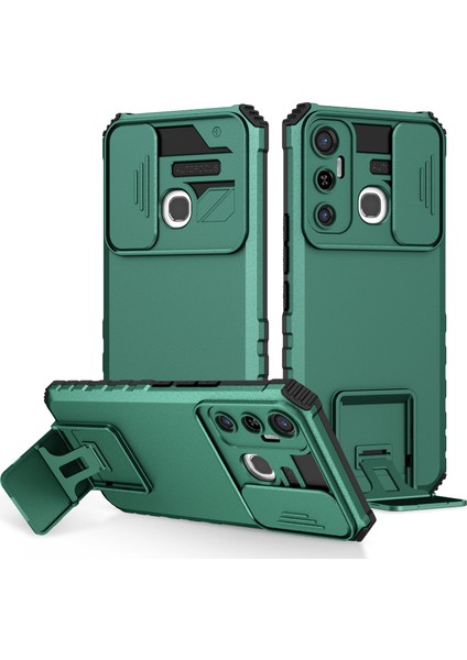 Infinix Hot 11 Kayar Kamera Kapaklı Sağlam Standı Telefon Kılıfı (Yurt Dışından)