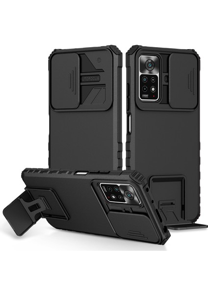 Xiaomi Redmi Note 11S / Note 11 4g Kayar Kamera Kapaklı Sağlam Standı Telefon Kılıfı (Yurt Dışından)