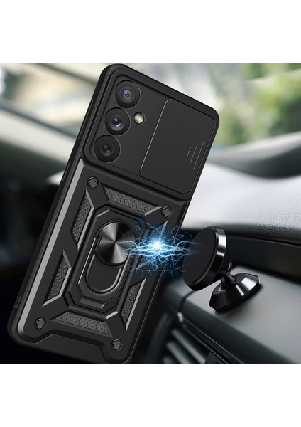 Samsung Galaxy A54 Için Halka Ayaklı ve Kayar Kamera Kapaklı Telefon Kılıf (Yurt Dışından) modelleri
