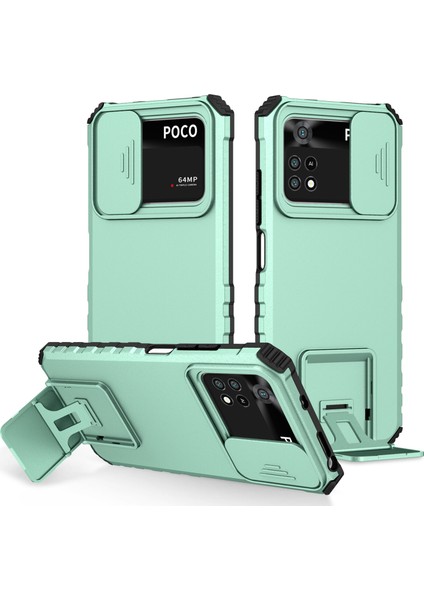 Xiaomi Poco M4 Pro 4g Kayar Kamera Kapaklı Sağlam Standı Telefon Kılıfı (Yurt Dışından)