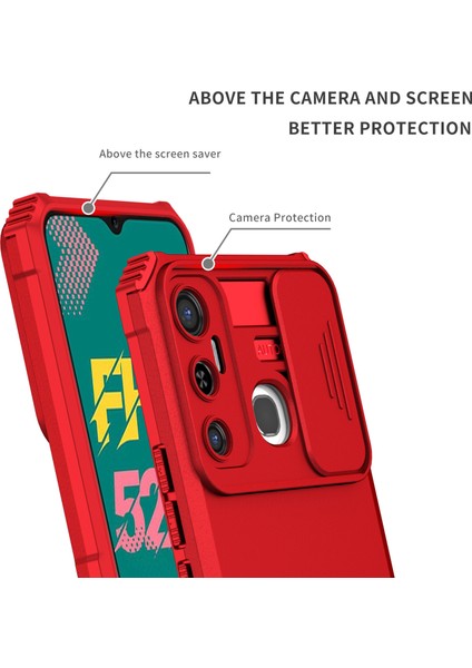 Infinix Hot 11 Kayar Kamera Kapaklı Sağlam Standı Telefon Kılıfı (Yurt Dışından)