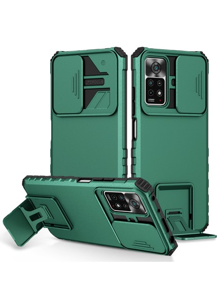Xiaomi Redmi Note 11S / Note 11 4g Kayar Kamera Kapaklı Sağlam Standı Telefon Kılıfı (Yurt Dışından)