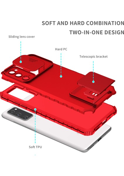 Samsung Galaxy S20 FE/S20 Fe 5G/S20 Fe 2022 Kayar Kamera Kapaklı Sağlam Standı Telefon Kılıfı (Yurt Dışından) modelleri