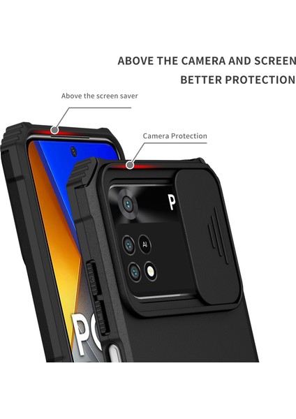 Xiaomi Poco M4 Pro 4g Kayar Kamera Kapaklı Sağlam Standı Telefon Kılıfı (Yurt Dışından) indirimleri