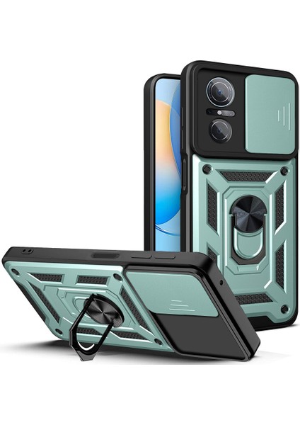 Huawei Nova 9 Se Için Halka Ayaklı ve Kayar Kamera Kapaklı Telefon Kılıf (Yurt Dışından)