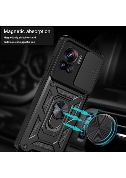 Motorola Edge 30 Ultra Için Halka Ayaklı ve Kayar Kamera Kapaklı Telefon Kılıf (Yurt Dışından) modelleri