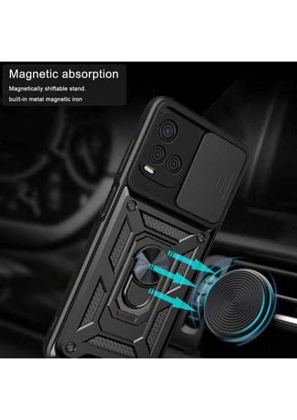 Vıvo Y21 / Y21S Için Halka Ayaklı ve Kayar Kamera Kapaklı Telefon Kılıf (Yurt Dışından) indirimleri