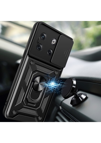 Oneplus 10T Için Halka Ayaklı ve Kayar Kamera Kapaklı Telefon Kılıf (Yurt Dışından) modelleri