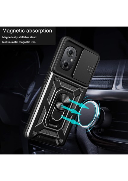 Xiaomi Poco M4 5g Için Halka Ayaklı ve Kayar Kamera Kapaklı Telefon Kılıf (Yurt Dışından) modelleri