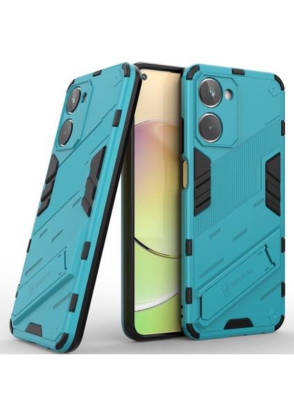 Realme 10 4g Için Sert Pc Tpu Hibrit Düşme Önleyici Stand Telefon Kılıfı (Yurt Dışından)