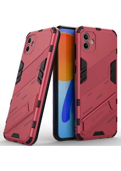 Samsung Galaxy A04 Için Sert Pc Tpu Hibrit Düşme Önleyici Stand Telefon Kılıfı (Yurt Dışından)