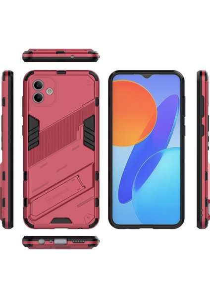 Samsung Galaxy A04 Için Sert Pc Tpu Hibrit Düşme Önleyici Stand Telefon Kılıfı (Yurt Dışından)