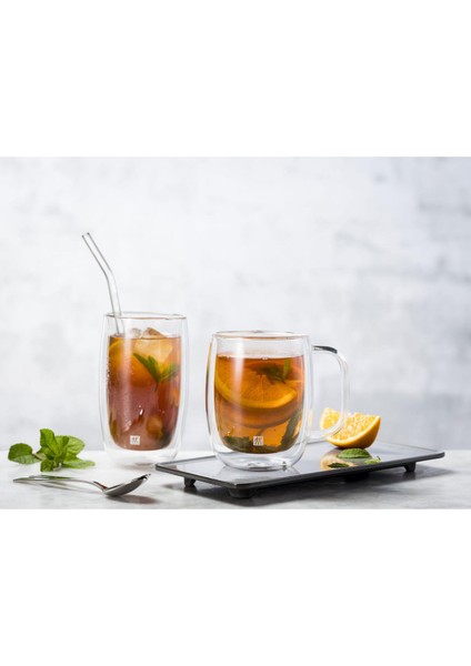 Sorrento Cam Şeffaf Pipet - Kıvrımlı